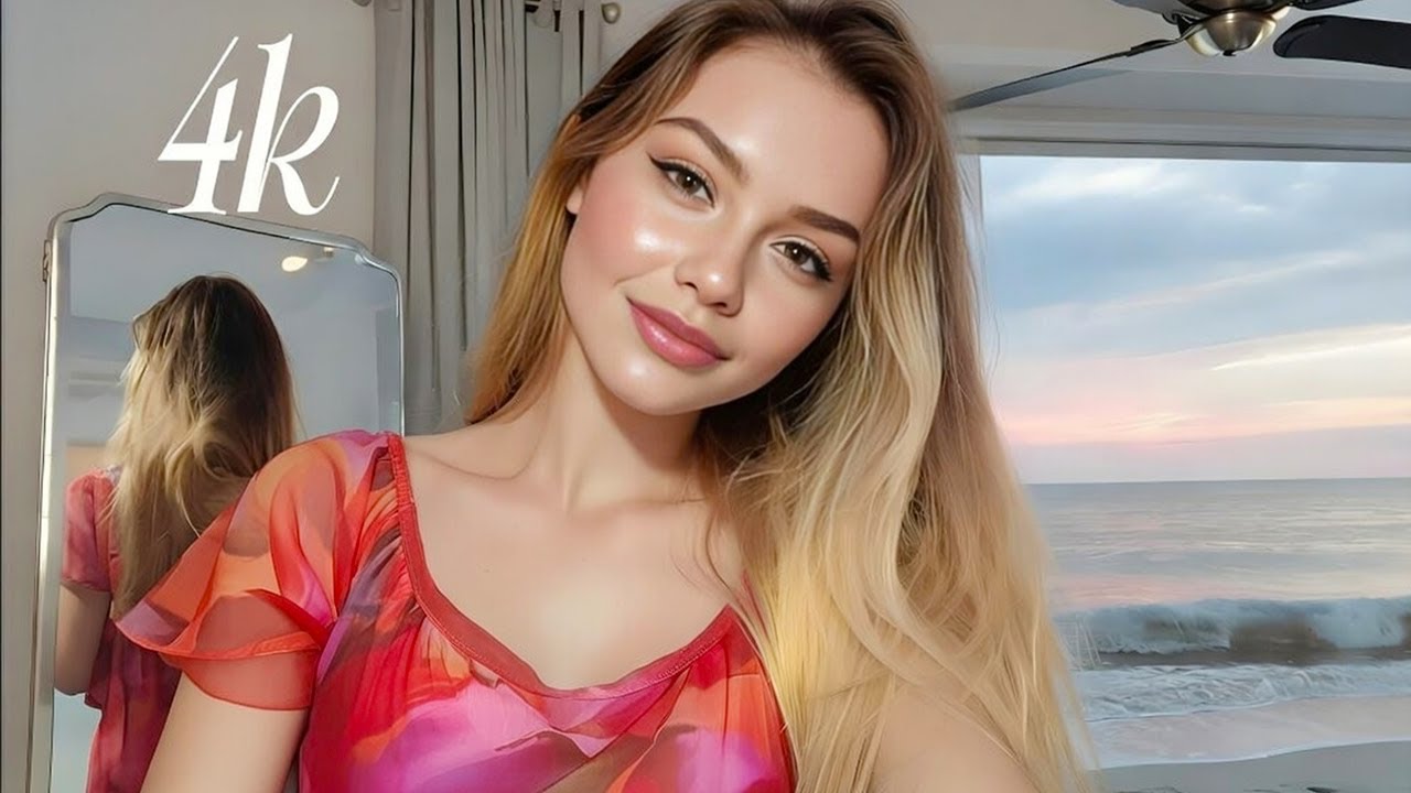 4K Shein Blue Transparent Sheer Lingerie Try On Haul & Summer Bikini Fashion Review 