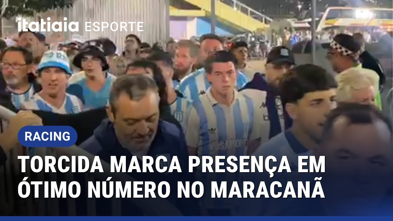 TORCIDA DO RACING CHEGA EM PESO AO MARACANÃ PARA DUELO CONTRA O FLAMENGO