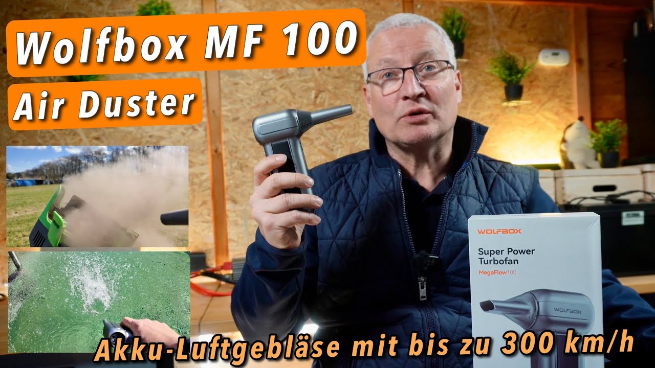 Wolfbox MF 100  - Mini-Gebläse, Staubgebläse für Computer, Haus und Auto usw. - Hammerteil!