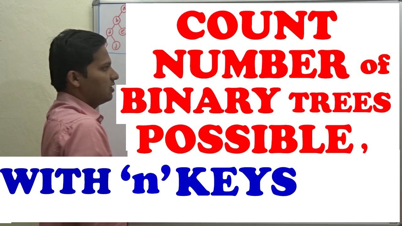 Number of Binary Search Trees possible with 'n' nodes(KEYS)