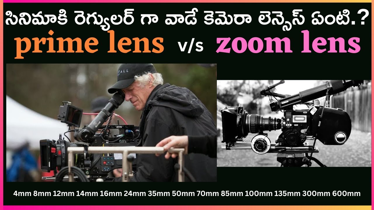 Camera Lenses Explained | Prime lens vs Zoom lens | @CinemaParadiseTeluguChannel