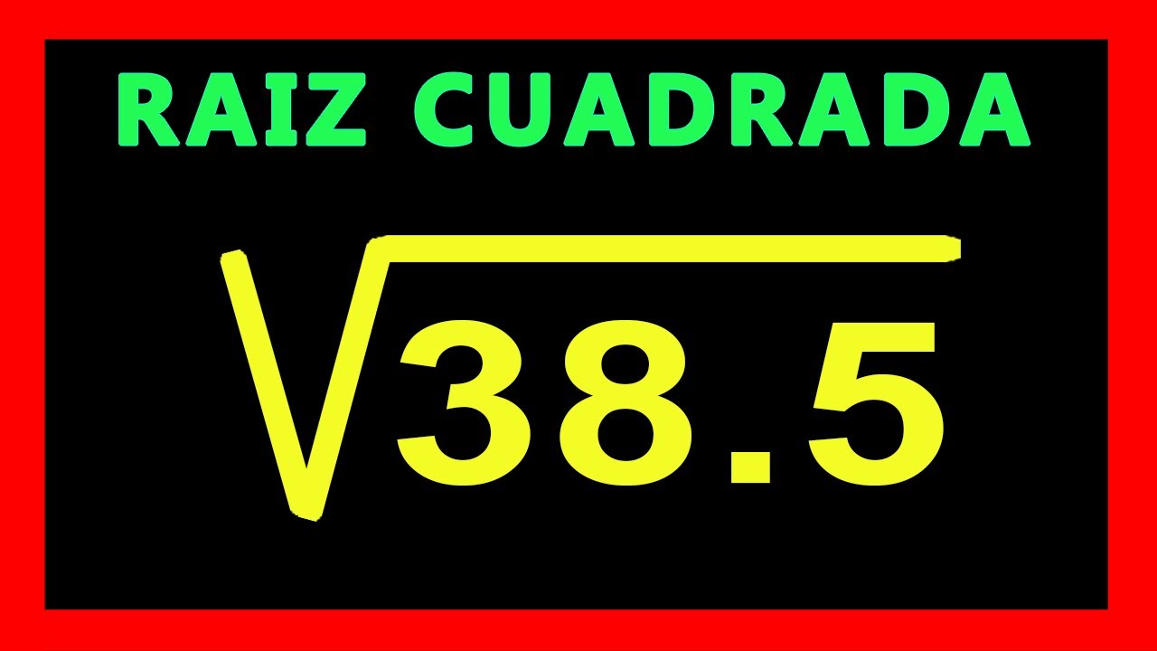 ✅👉 Raiz Cuadrada con Punto decimal  ✅ Raiz cuadrada