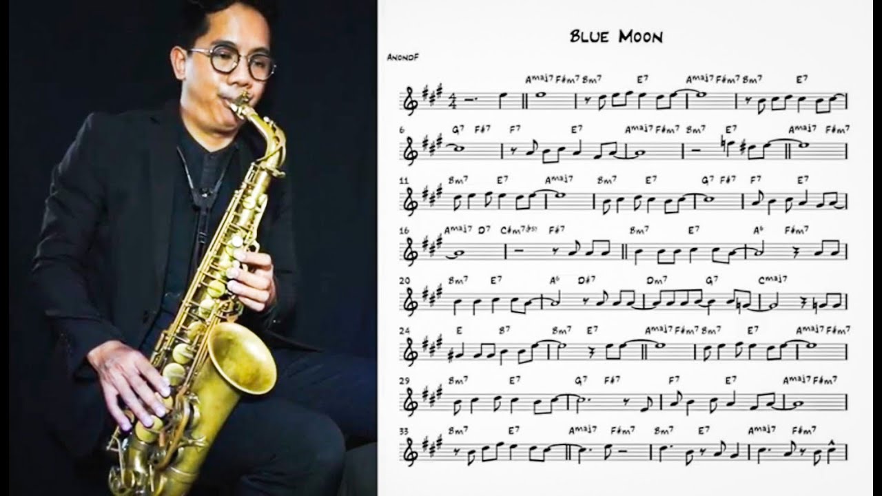 Blue Moon (easy solo)for saxophone