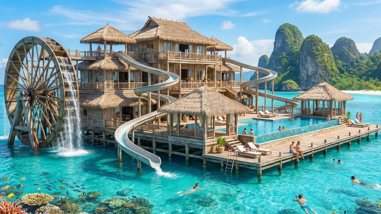 300 Days to Build a 5-Star Bamboo Hotel by the Sea Using Only Primitive Tools