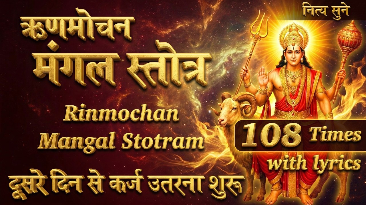 ऋणमोचक मंगल स्तोत्र | Rinamochaka Mangal Stotra Rin mochan With Lyrics - Gyan Vardhak