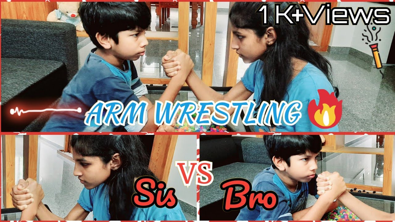 ARM WRESTLING💪|SISTER👧🏻VS BROTHER 👦🏻| Video 41🤩