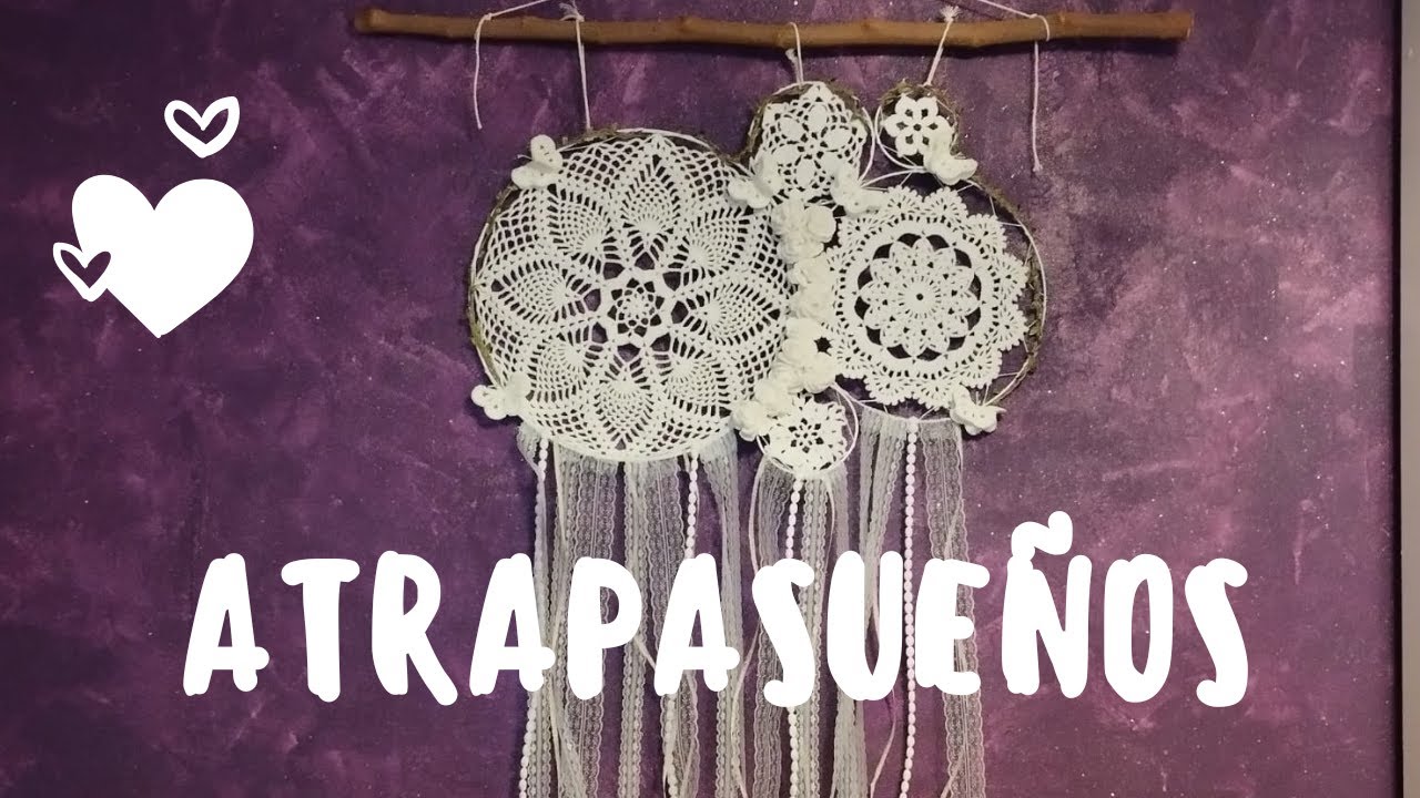 Atrapasueños crochet. 1ª parte. Materiales y aro de 30 cm.