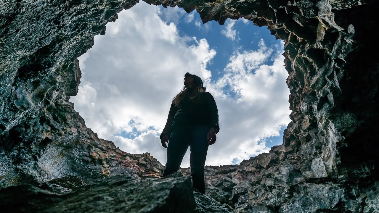 HIKING in A LAVA TUBE in Idaho