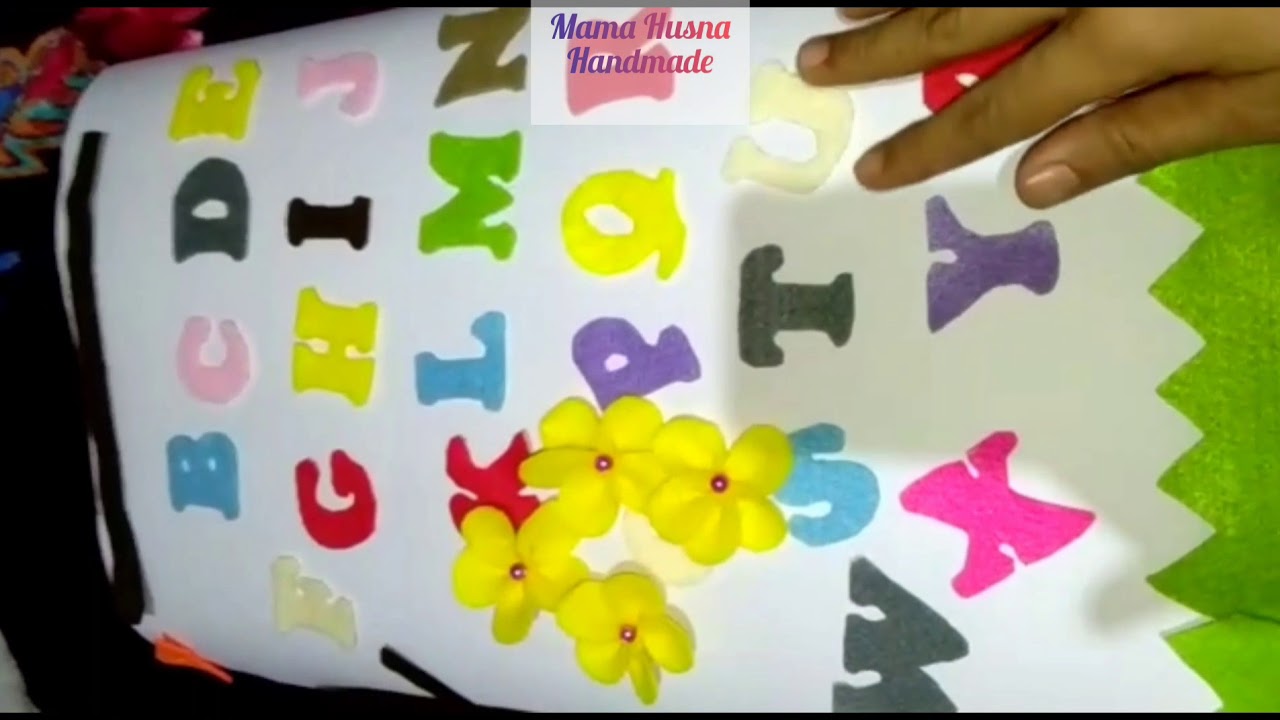 Diy kain flanel huruf abjad permainan Edukasi anak