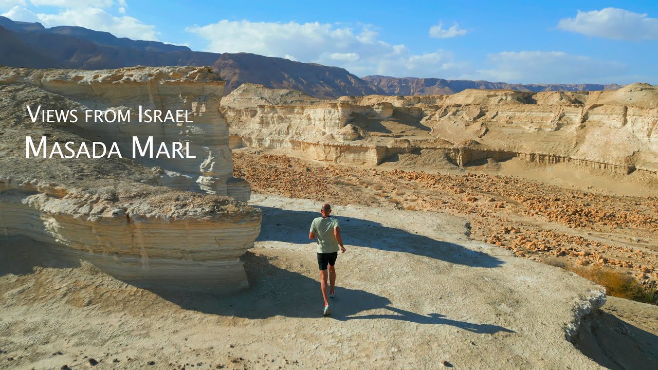 Scenic Trail Run the Masada Marl at the Foot of Masada - Views from Israel | 4K HDR
