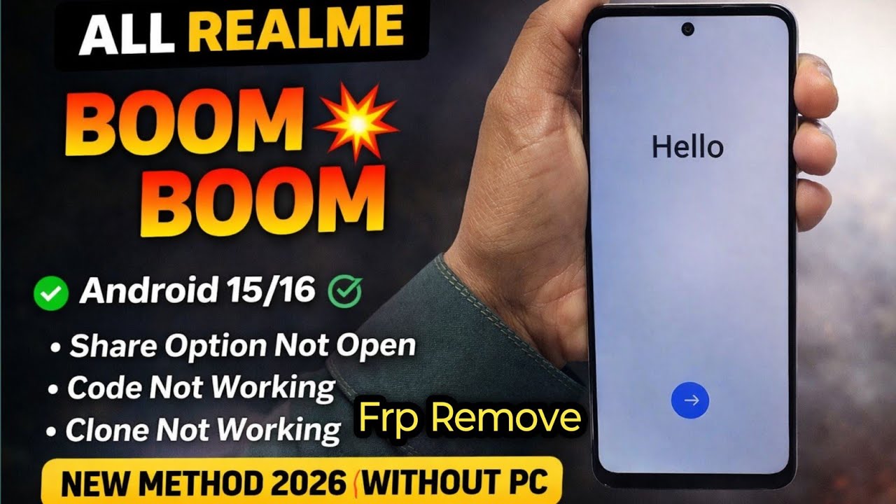 All Realme Game Over‼️FRP Bypass Android 15-16 ✓ New Method 2026 ( Without PC ) Gmail Not Login