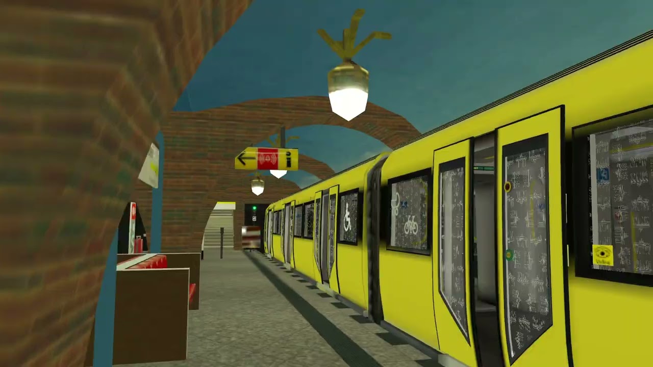 [TS-2009] U55 nach Turmstarße. Mit einen Hzug. U-Bahn Sim Berlin