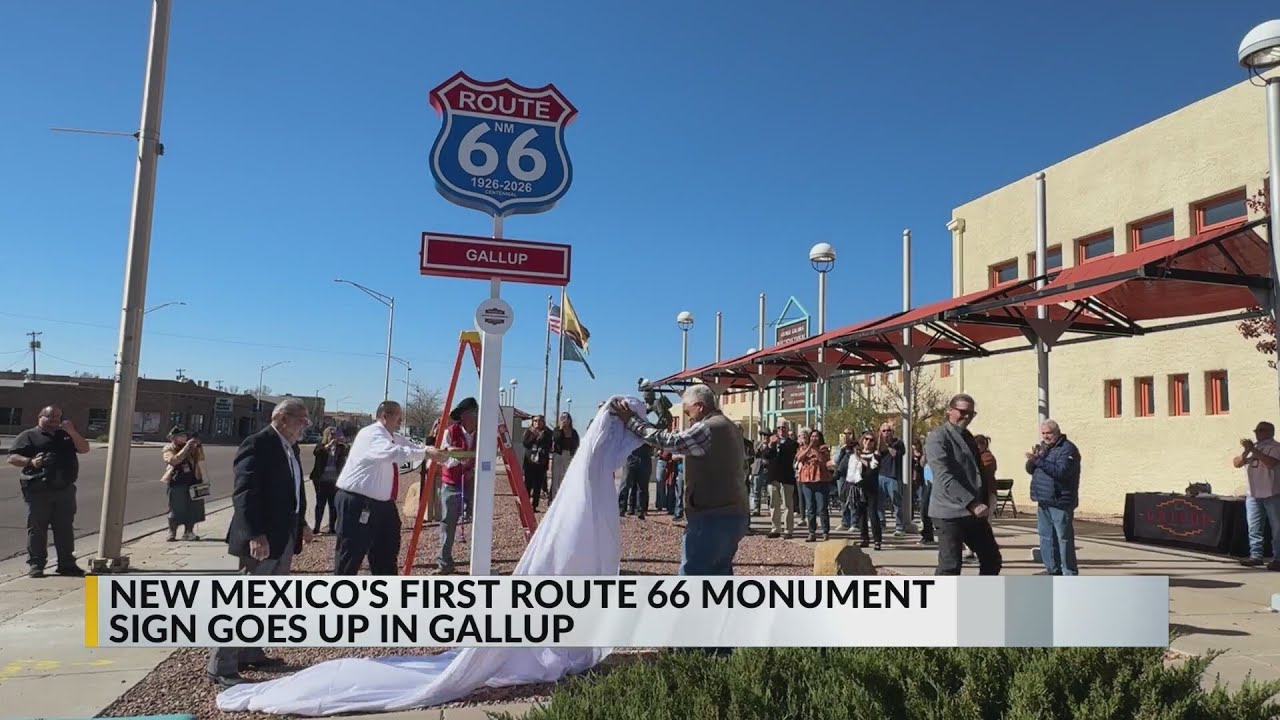 First Route 66 centennial monument in New Mexico unveiled in Gallup