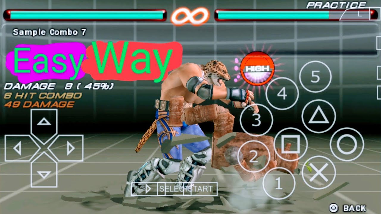 KING SAMPLE COMBO 7 TUTORIAL | WITH INPUT INFORMATION | TEKKEN 6 | ANDROID PPSSPP