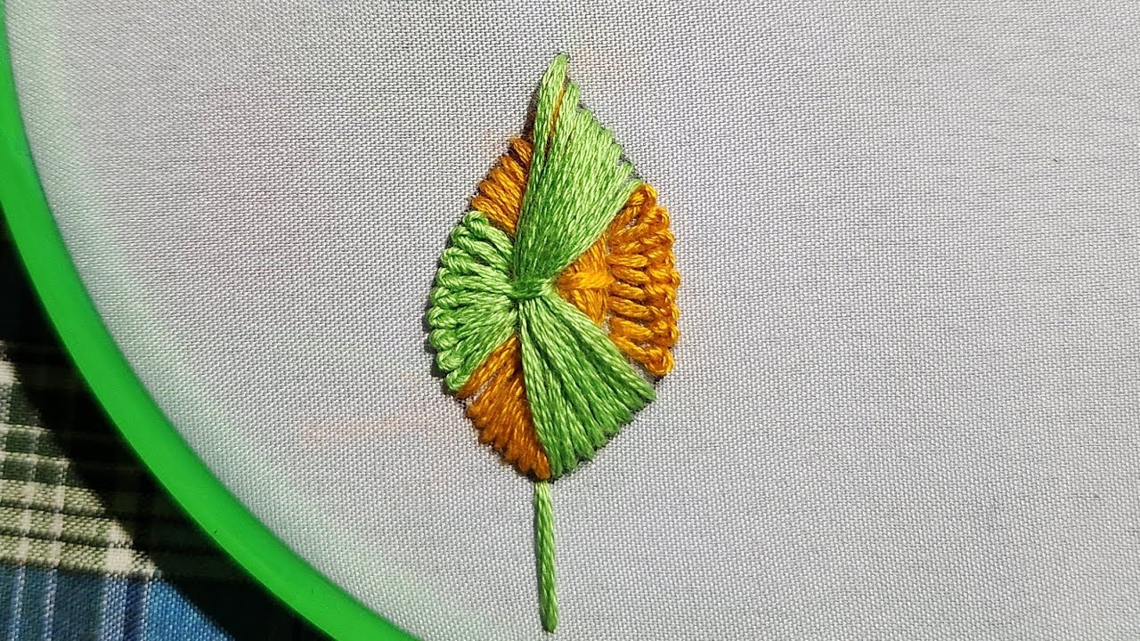 3d Leaf Hand Embroidery Designs!! #video #ytvideos