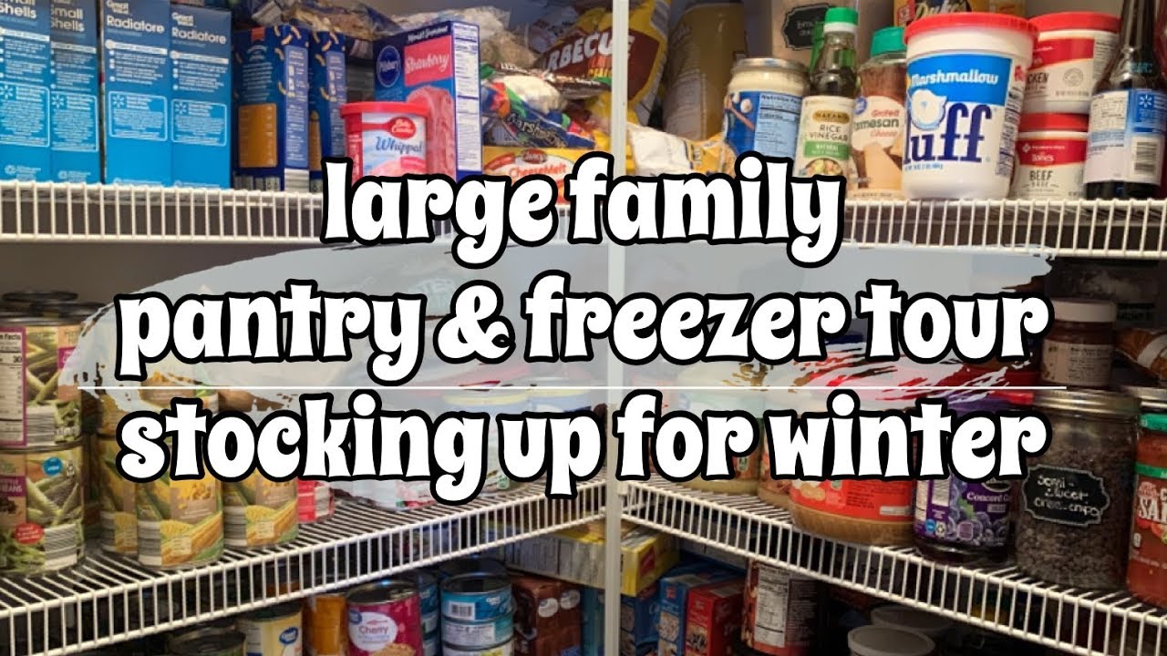 LARGE FAMILY PANTRY & FREEZER TOUR || STOCKING THE PANTRY FOR WINTER
