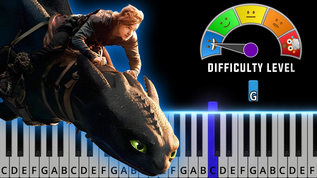 Test Drive - How To Train Your Dragon | EASY Piano Tutorial + Sheet Music (PDF)