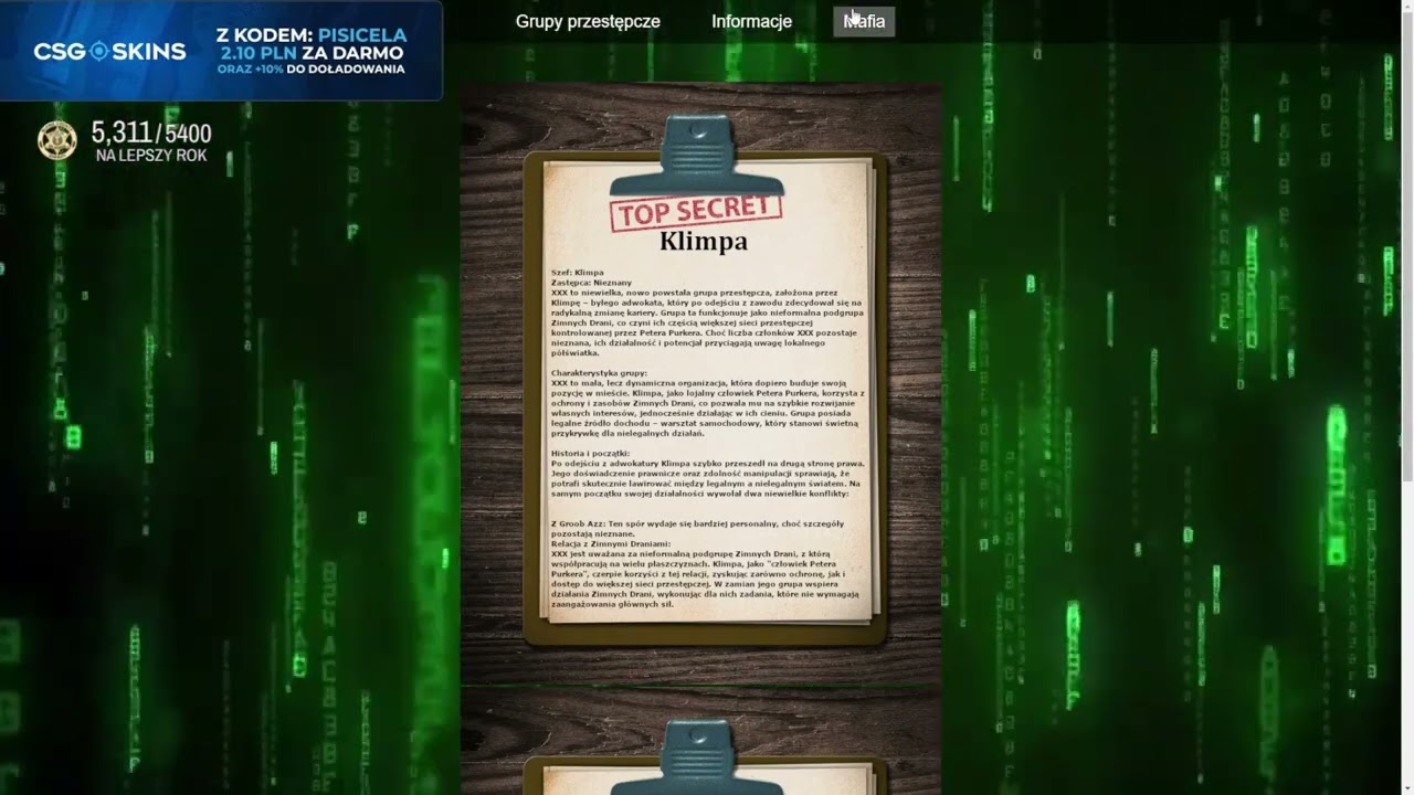 Pisciela na tropie gangster&oacute;w 5city