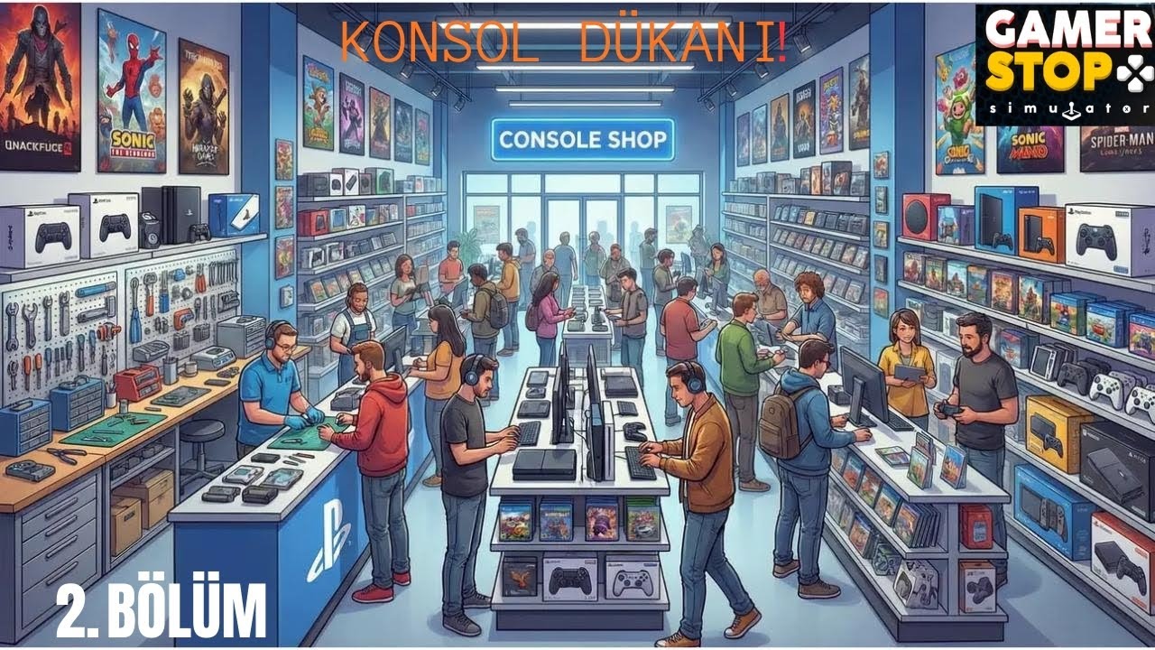 Tamir Atölyesini Açtım Kırık Konsollardan Para Kazanıyorum! Gamer Stop Simulator – Bölüm 2