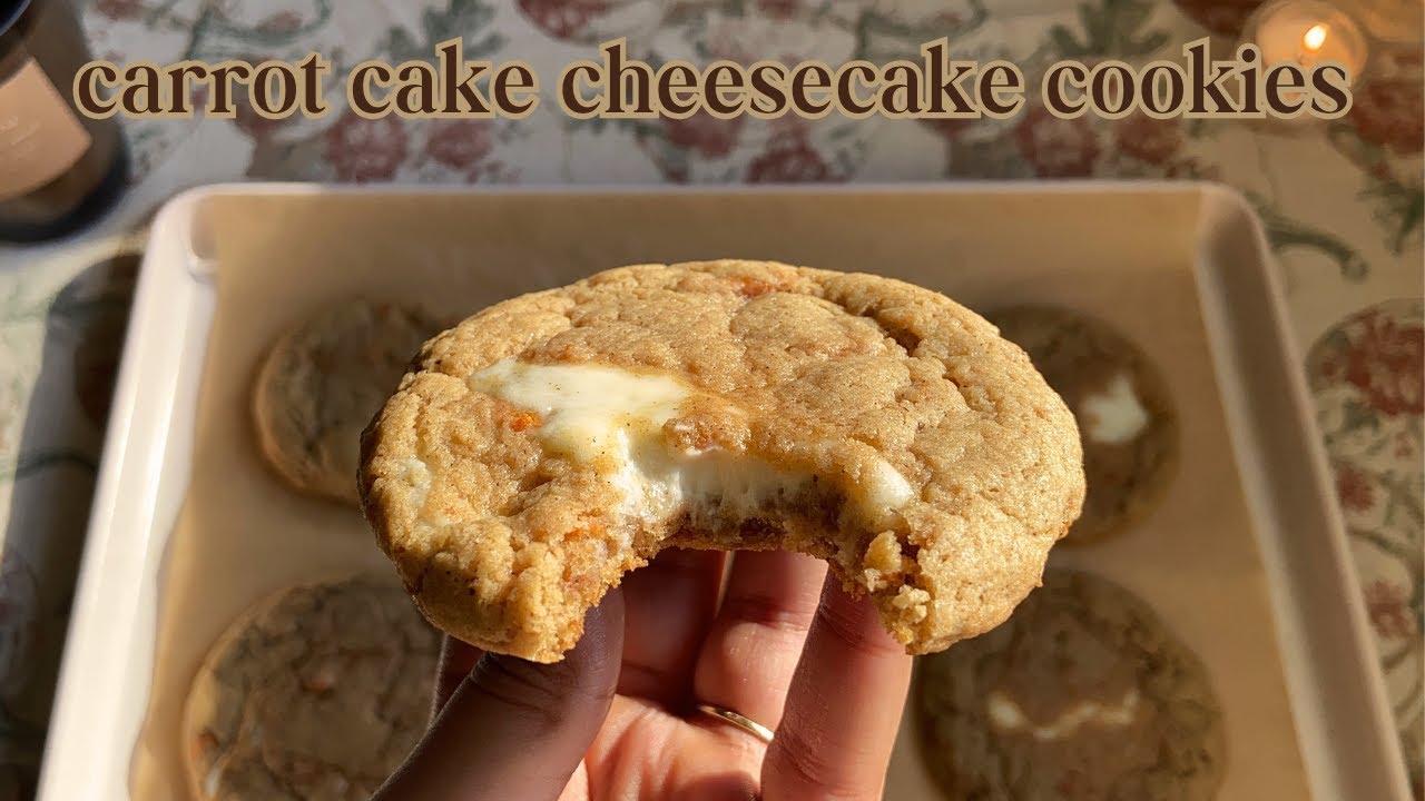 Soft Carrot Cake Cheesecake Cookies 🥕♡ Bake With Me