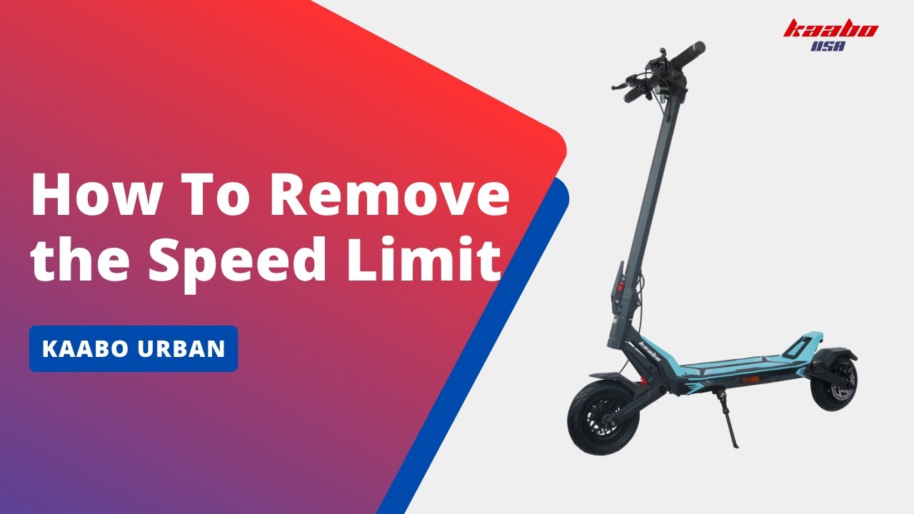 Kaabo Urban丨How to Remove the Speed Limit
