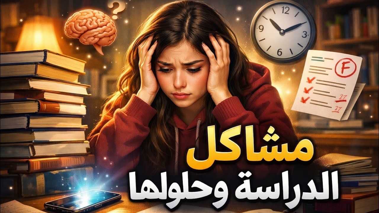 🔥ازاي تتغلب علي مشاكل الدراسه (النسيان ـ الكسل - التشتت ـ الخوف) الحل النهائي في 5 خطوات ‼️📚