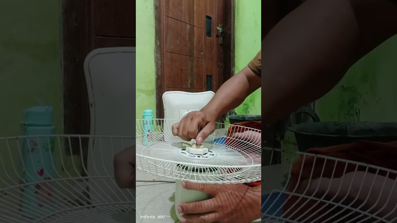 Cara memasang kembali rangkaian kipas angin lantai 