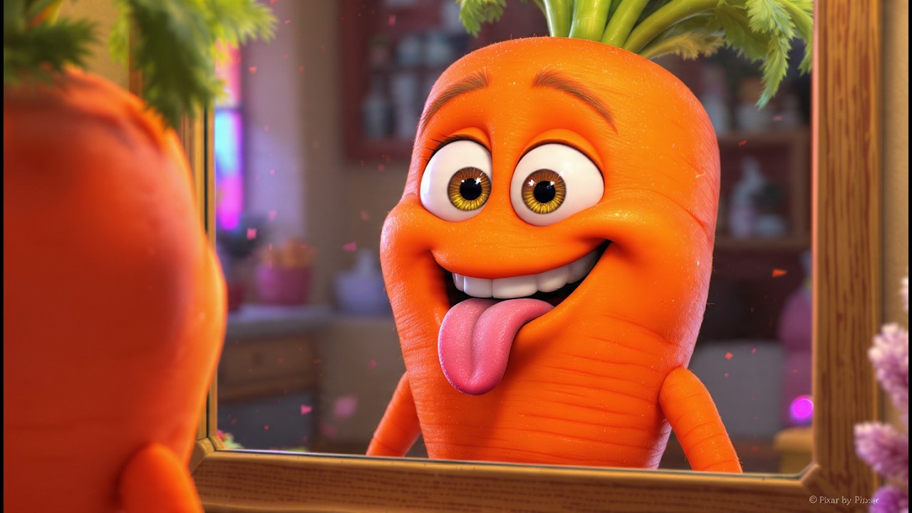 Mirror Fun with Melo Carrot 🥕🪞🦷 Brush Your Teeth Song