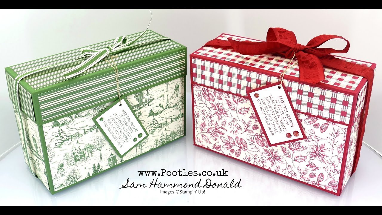 Stampin' Up! Toile Tidings Large Lidded Box Tutorial