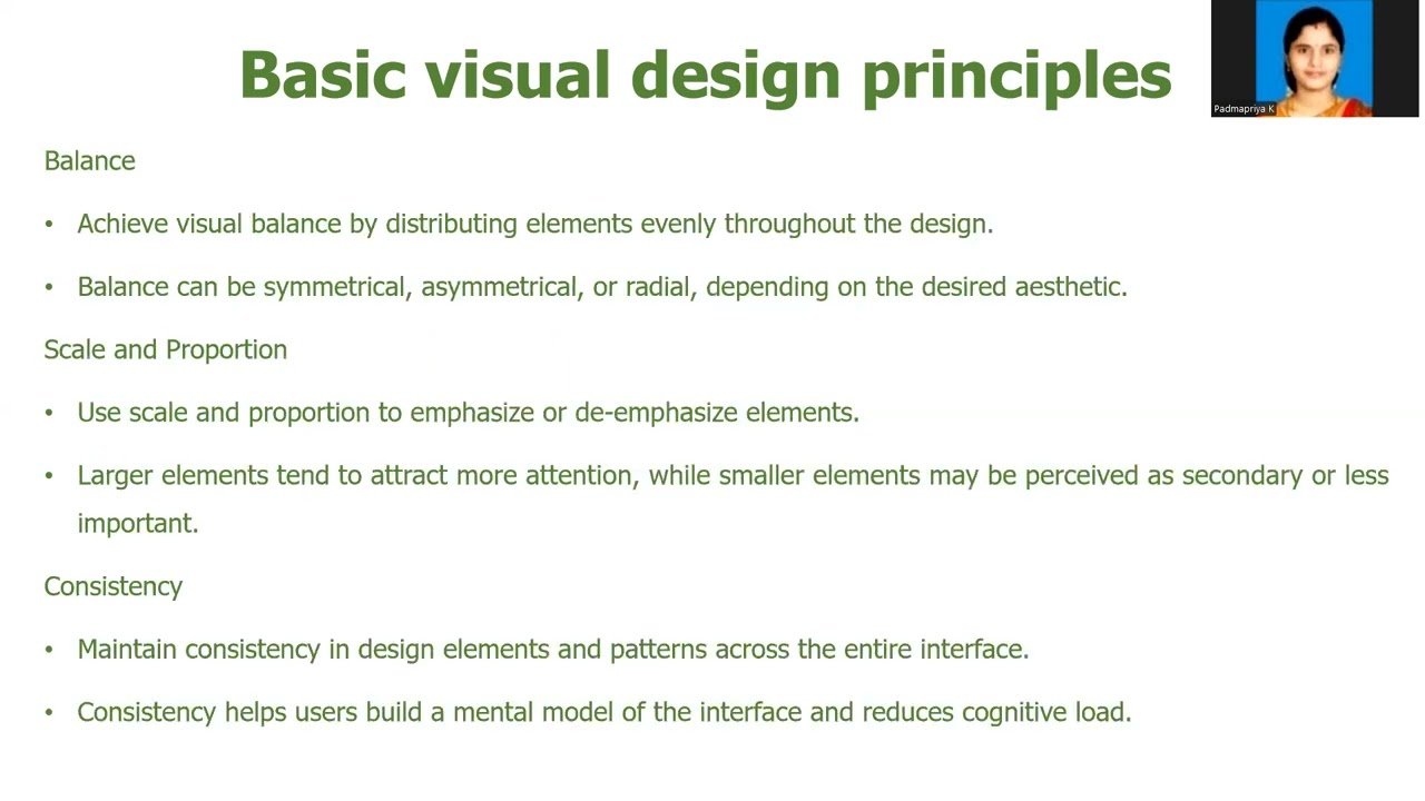 Basic Visual Design Principles | UI/UX Design, Mrs. K. Padmapriya, Assistant Professor/CSE, RMDEC
