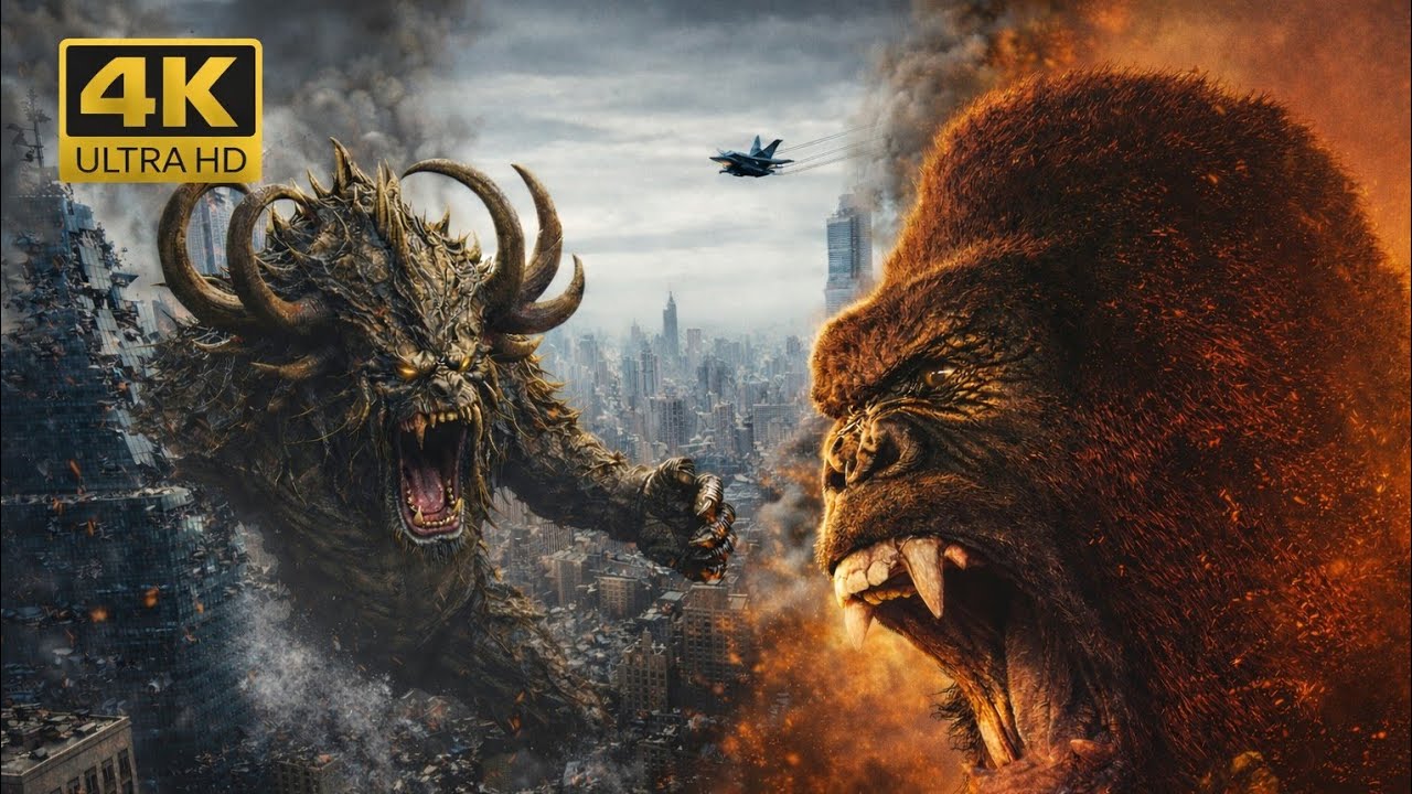  fight between King Kong and the monster.