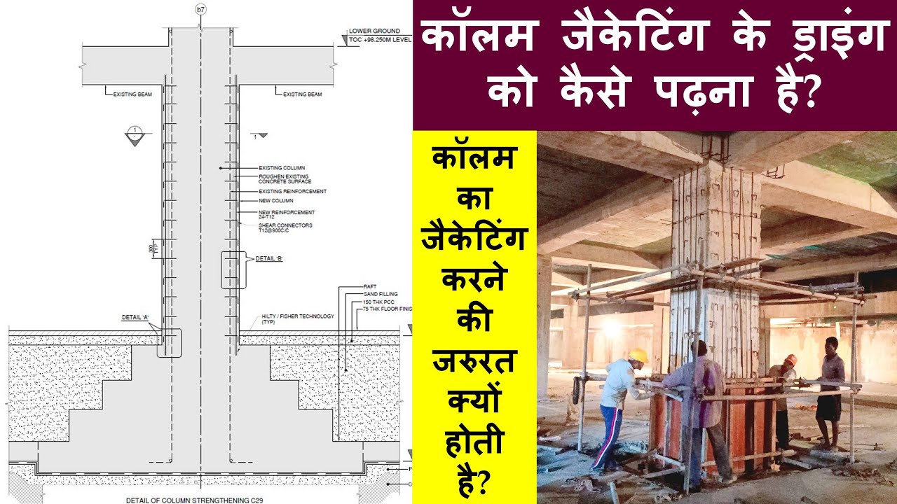 How to read Column Jacketing Drawing? कॉलम जैकेटिंग के ड्राइंग को कैसे पढ़ना है?