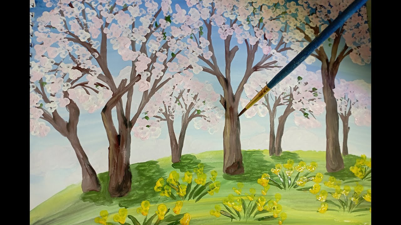 Урок образотворчого мистецтва. Весняний пейзаж 