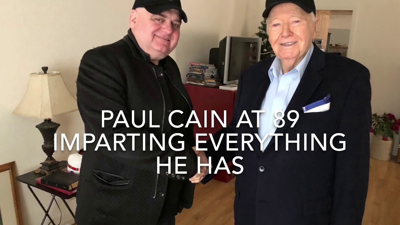 Spirit of Elijah-Paul Cain imparting to Adam F Thompson before his passing