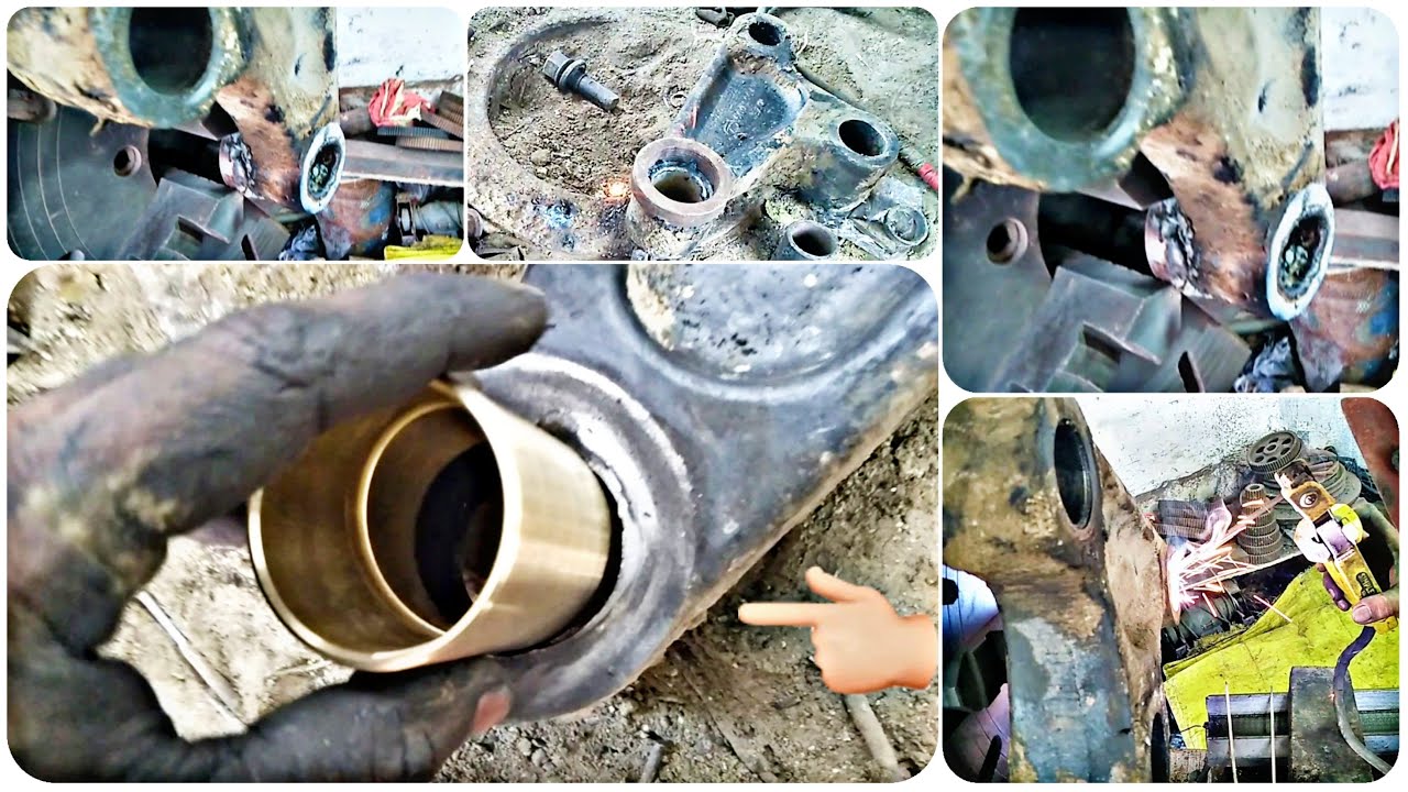 Truck bell crank pin hole rebuild//bell crank bushing//truck murga pin hole repair
