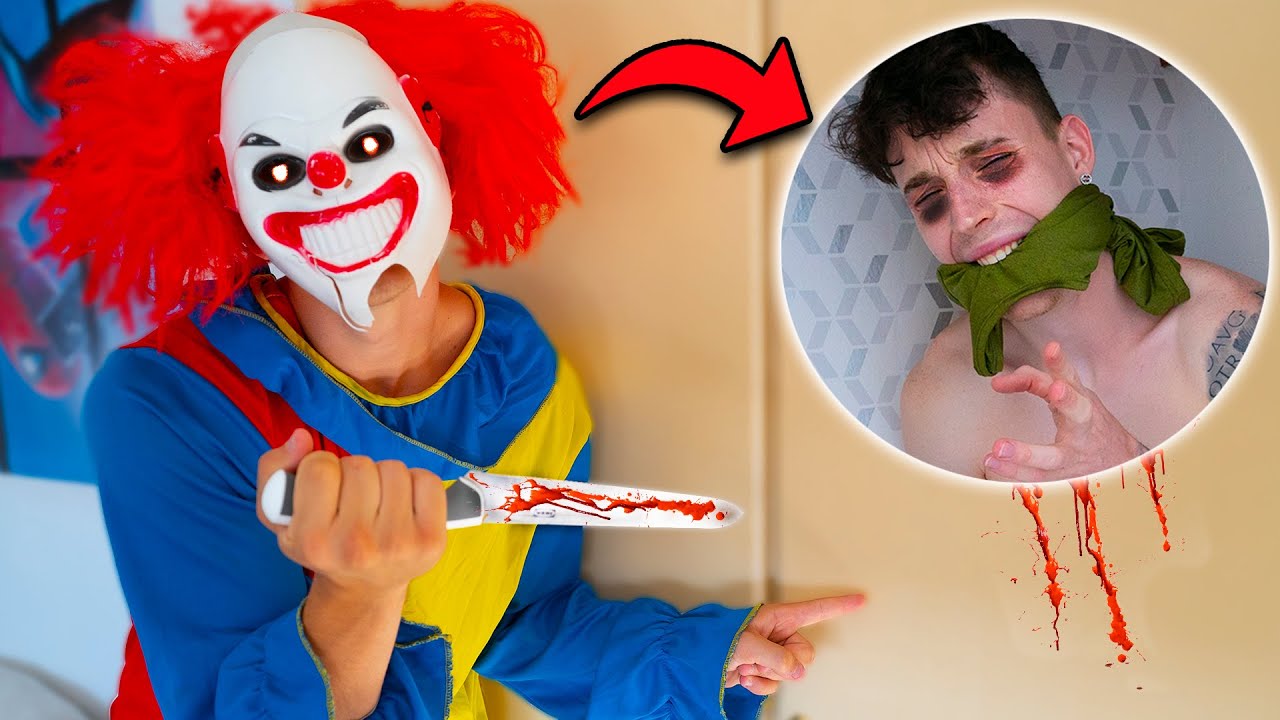 EL PAYASO ASESINO ME HA SECUESTRADO !! *me quiere matar* Exi