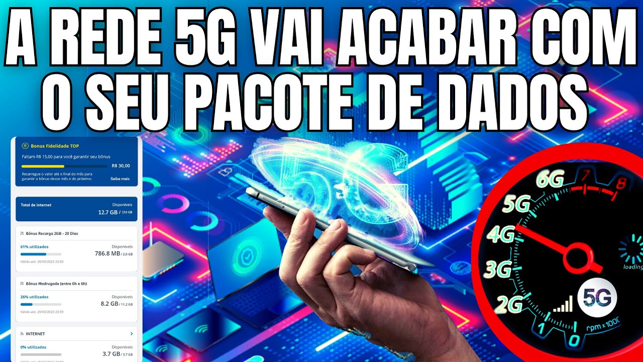 5G VS 4G: DIFEREN&Ccedil;A DE VELOCIDADE E CONSUMO DO PACOTE DE DADOS