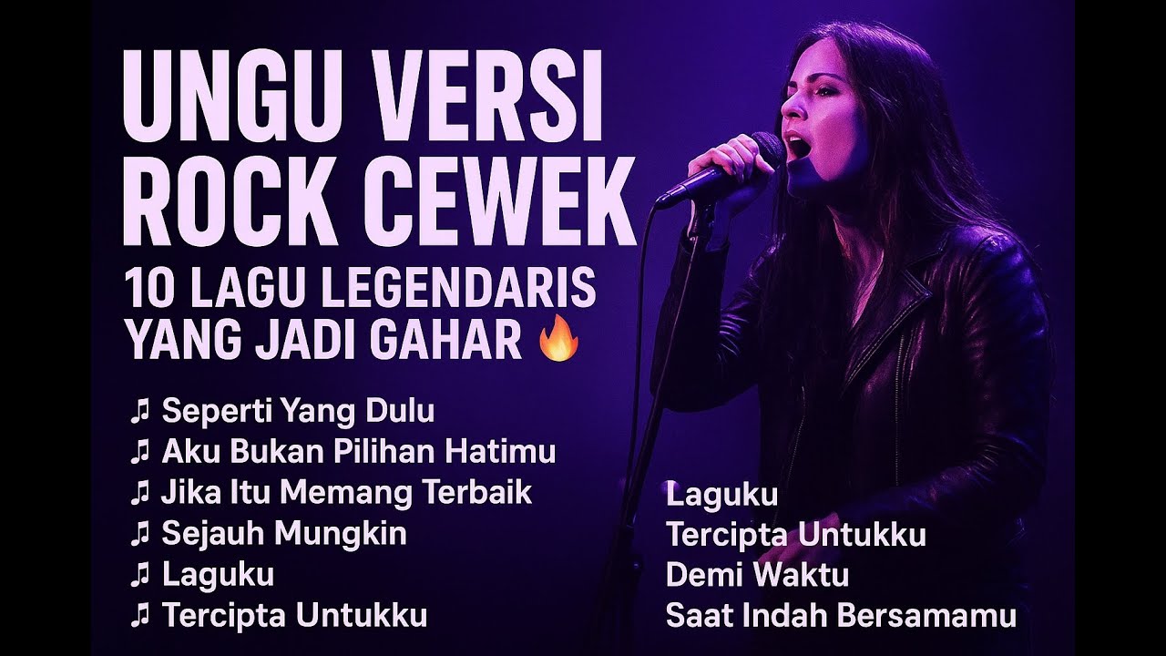 10 Lagu Ungu Versi Rock Cewek — Suaranya Gahar Tapi Tetap Bikin Baper 🎸💜