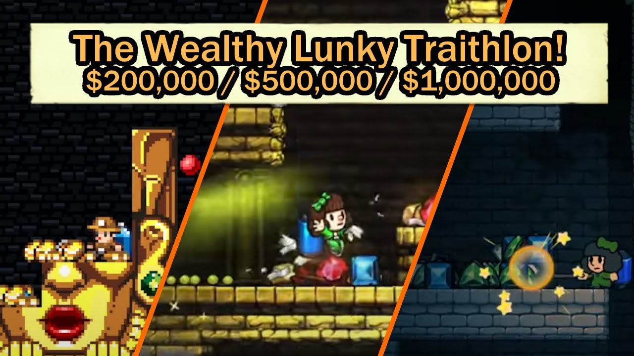 Getting Rich Quick in the ENTIRE Spelunky Series! (Wealthy Triathlon WR)