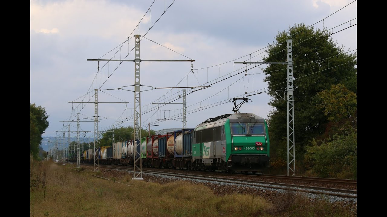 Vidéo de trains à Couzon au mont d'or et Quincieux en Octobre 2016