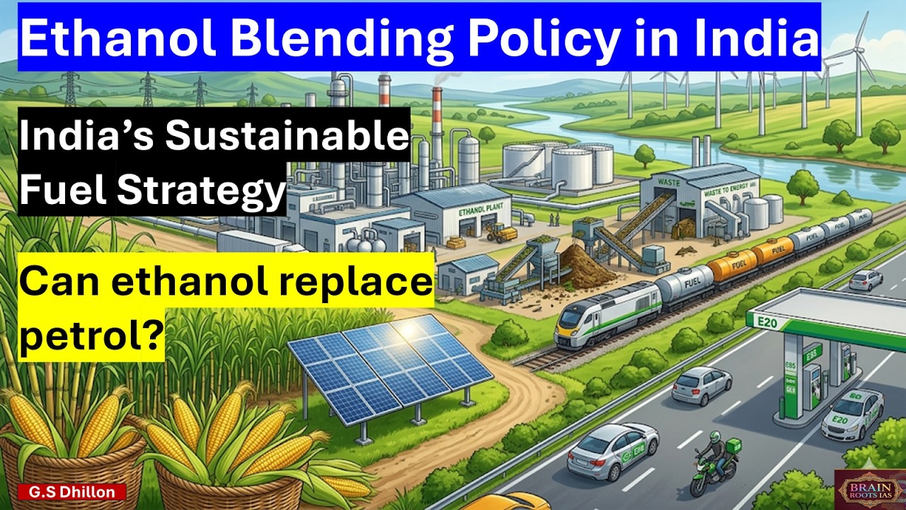 Ethanol Blending Policy in India | Benefits, Challenges, Policies & Impact UPSC IAS Current Affairs