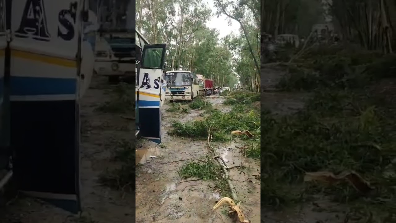 Remal Impact in Roads #remalcyclone