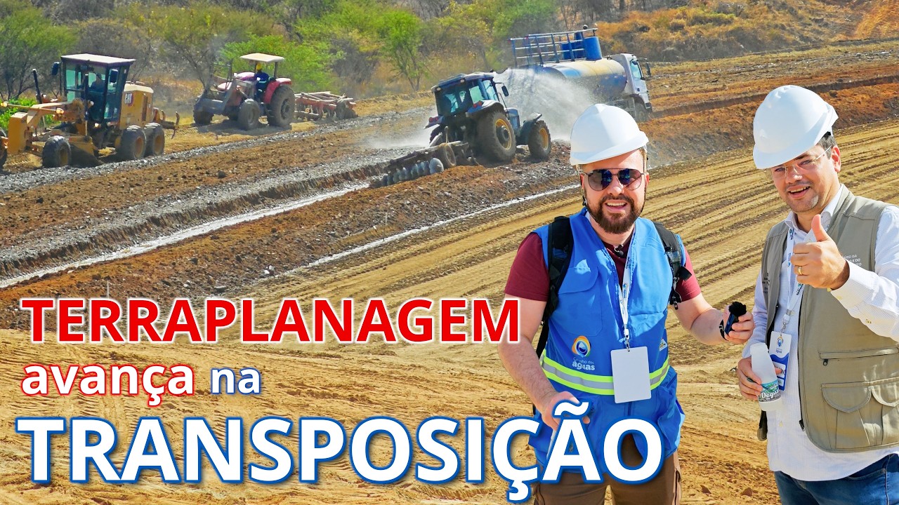 RAMAL DO SALGADO. Transposição do SÃO FRANCISCO. Visita às Obras na divisa CEARÁ e PARAÍBA. com MIDR