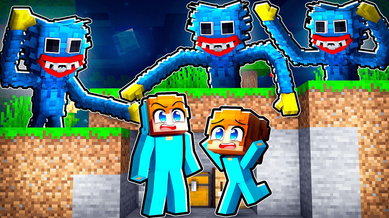 Wir haben einen BUNKER gebaut, um uns vor POPPY PLAYTIME in Minecraft zu verstecken!