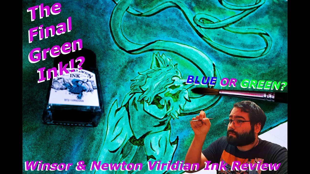 Последние зелёные чернила! Обзор чернил Winsor & Newton Viridian