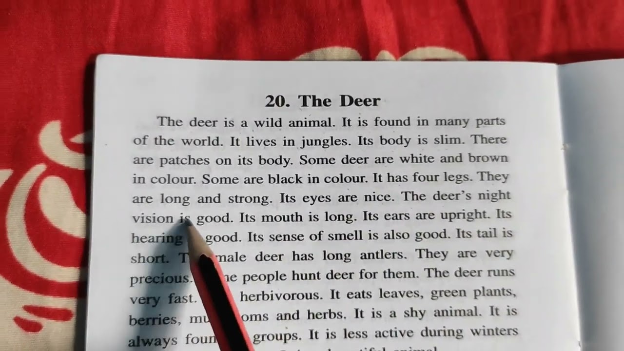 the deer🦌 essay||write a essay on deer||#deer #english #essay