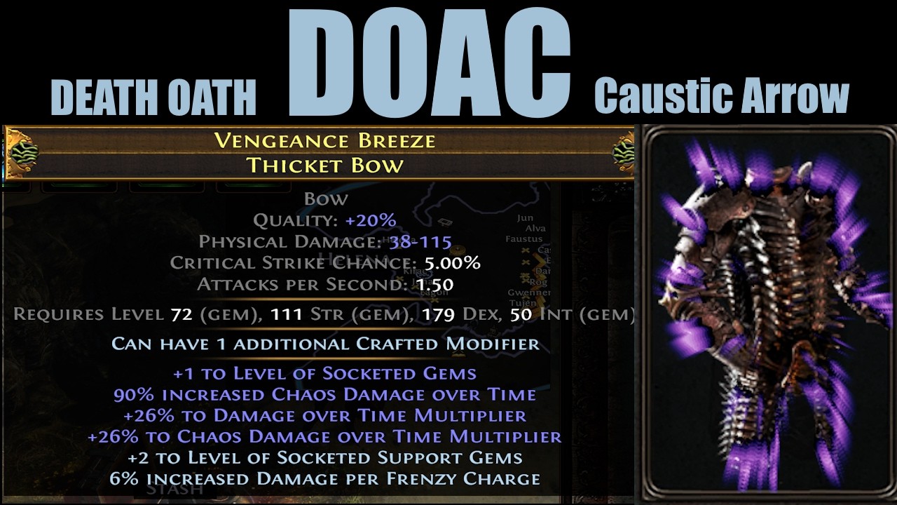 POE 3.29 ~ Живот с Аурой Смерти (Death Aura Belly) ~ Едкая стрела ~ Чемпион