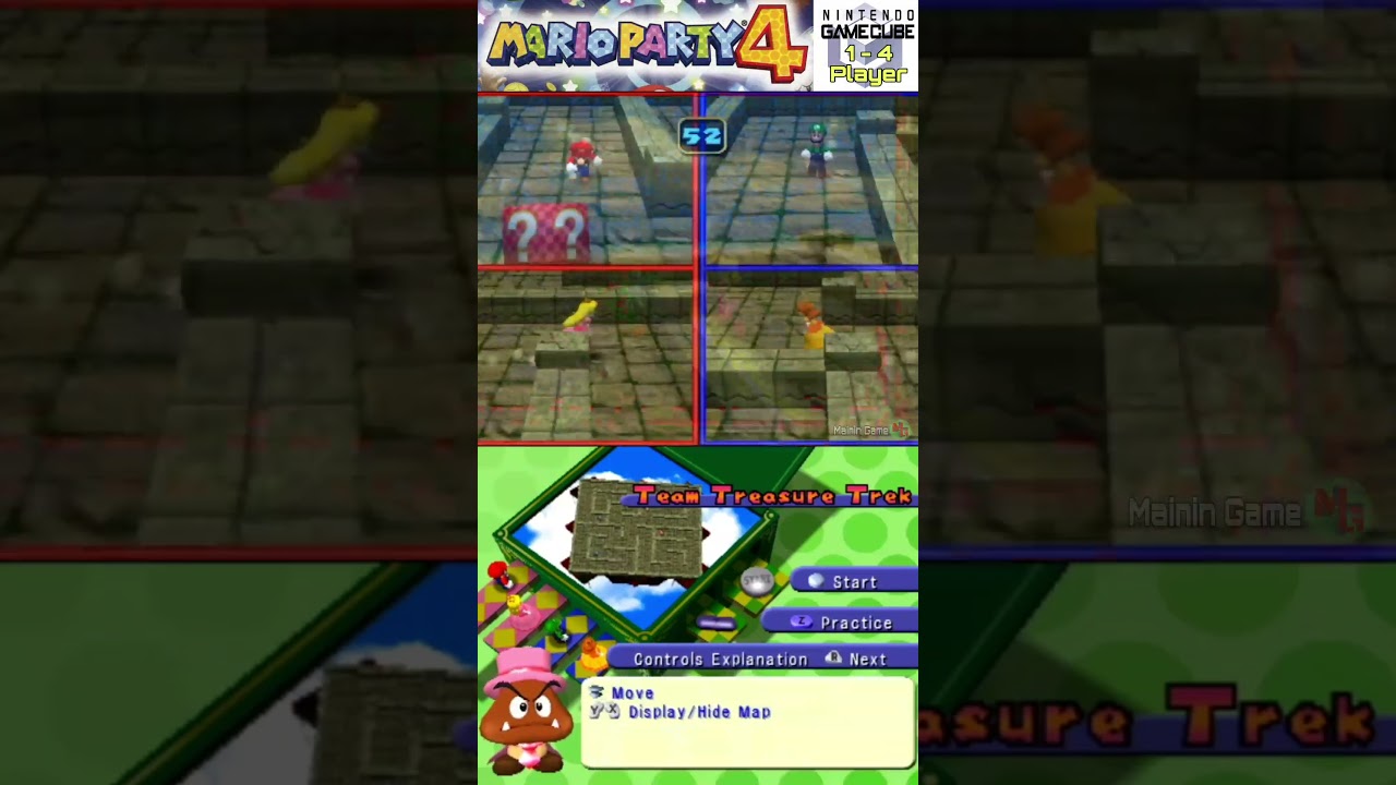 Team Treasure Trek - mario party 4 minigames - mainin game