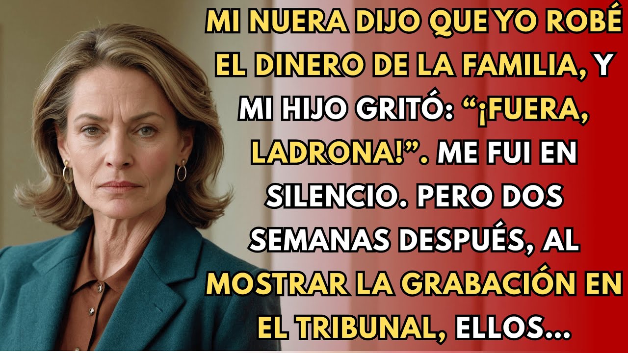 Mi nuera dijo que yo robé el dinero de la familia, y mi hijo gritó: 