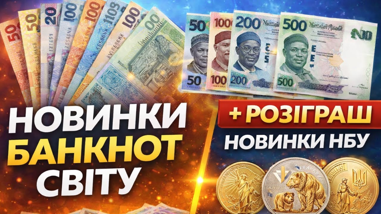 ТАКИХ БАНКНОТ ТИ ЩЕ НЕ БАЧИВ | Новинки світу + гучний розіграш